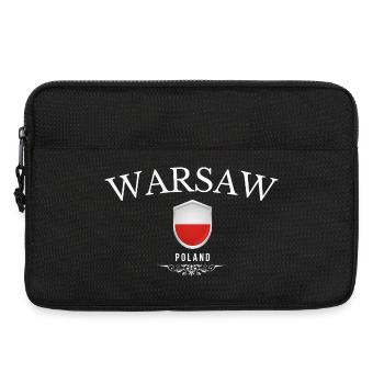 Warschau Polen, elegantes minimalistisches Design - Laptoptasche 13" - Schwarz - Vorne