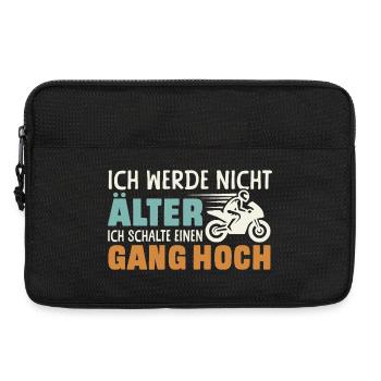 Motard Moto Motard Anniversaire Drôle - Sacoche pour ordinateur portable 13 pouces - noir - Devant