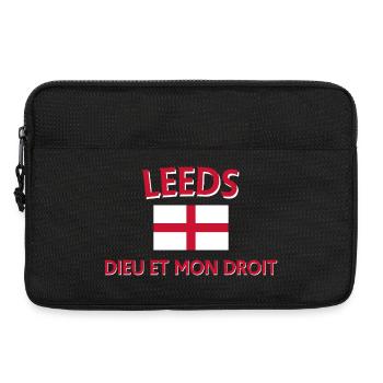 T-Shirt mit Motiv aus Leeds Frankreich - Laptoptasche 13" - Schwarz - Vorne
