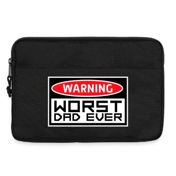 Worst Dad Ever Lustig Sarkastisch Vatertag Papa - Laptoptasche 13" - Schwarz - Vorne