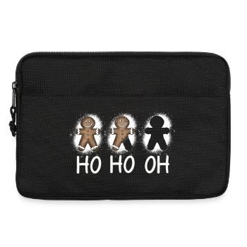 HO, HO, OH! Funny gingerbread cookies Christmas - Laptop bag 13" - black - Front