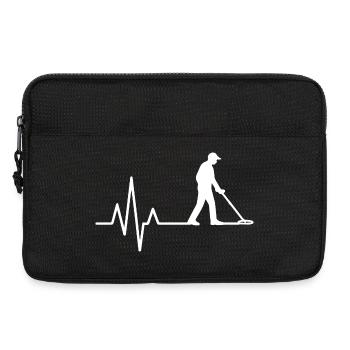 Heartbeat Metal Detecting Chasseur de trésors Passion - Sacoche pour ordinateur portable 13 pouces - noir - Devant