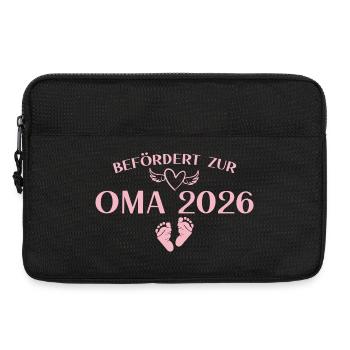 Großeltern 2026 Befördert zur Oma - Babyparty - Laptoptasche 13" - Schwarz - Vorne