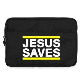 Jésus sauve Christian en disant - Sacoche pour ordinateur portable 13 pouces - noir - Devant