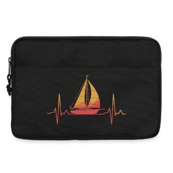 Cœur de la navigation au coucher du soleil - Sacoche pour ordinateur portable 13 pouces - noir - Devant