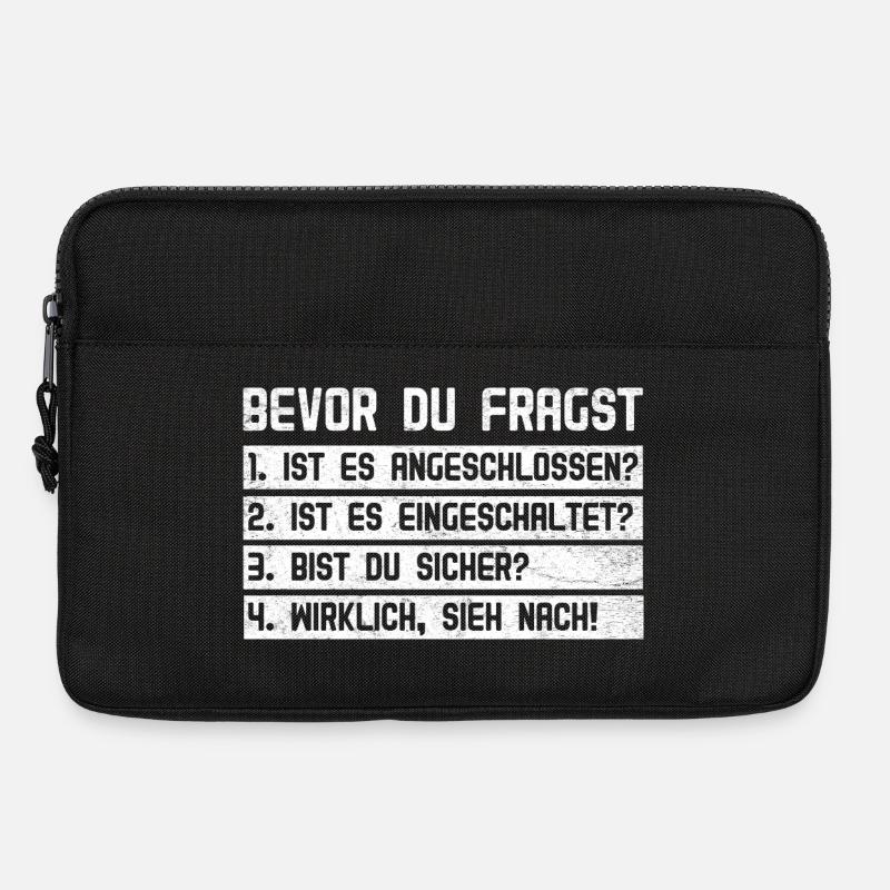 Computer BEVOR DU FRAGST 1.IST ES ANGESCHLOSSEN? - Laptoptasche 13" - Schwarz