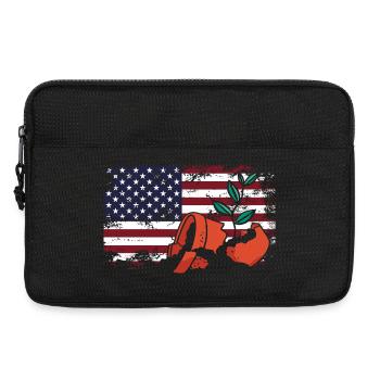 Usa Flag Broken Plant Lover - Laptop bag 13" - black - Front