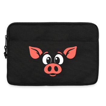Porcelets | Déguisement de carnaval en costume de grand visage - Sacoche pour ordinateur portable 13 pouces - noir - Devant