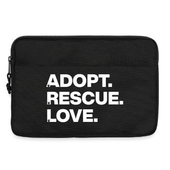 ADOPT SAVE LOVE ANIMAL LOVE PET ADOPTION w - Laptop bag 13" - black - Front