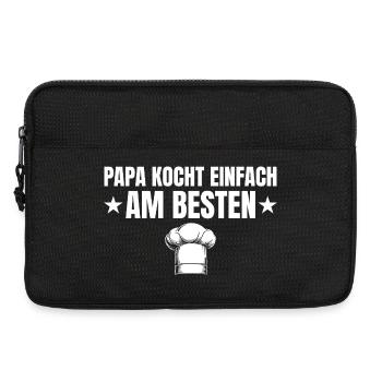 Dad simply cooks best - Father's Day Chef - Laptop bag 13" - black - Front