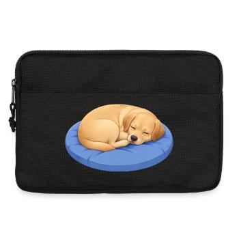 Cute Labrador Retriever Cartoon Dog Cuddling - Laptop bag 13" - black - Front