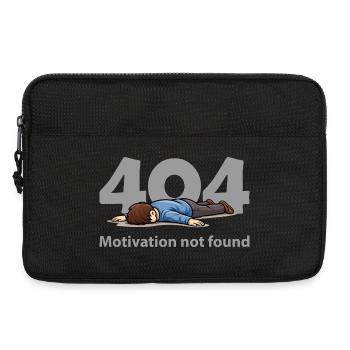 Motivation nicht gefunden – Fehler 404 - Laptoptasche 13" - Schwarz - Vorne