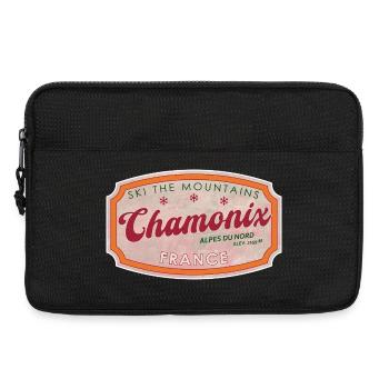 Chamonix Mountain Ski Vintage Label - Laptop bag 13" - black - Front