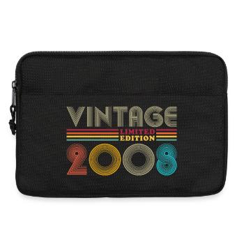 2008 Vintage Rétro Cadeau d’anniversaire - Sacoche pour ordinateur portable 13 pouces - noir - Devant