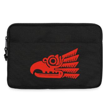Tête d'oiseau tribal rouge - Sacoche pour ordinateur portable 13 pouces - noir - Devant