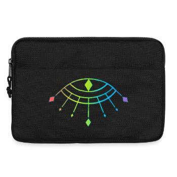 Symbole du dieu Horus - Sacoche pour ordinateur portable 13 pouces - noir - Devant