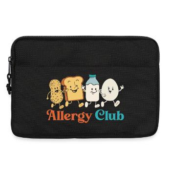 Club drôle d’allergie alimentaire Allergy Humour Peanut Dairy - Sacoche pour ordinateur portable 13 pouces - noir - Devant
