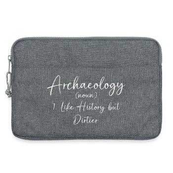 Définition de l’archéologie - Sacoche pour ordinateur portable 13 pouces - gris chiné - Devant