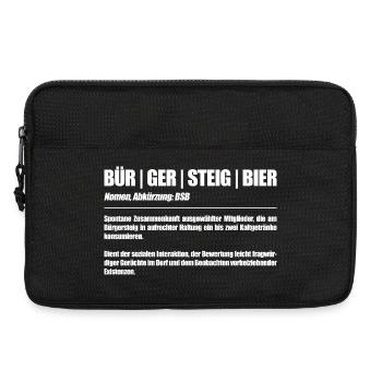 Bürgersteigbier Ortskontrollfahrt OKF - Laptoptasche 13" - Schwarz - Vorne