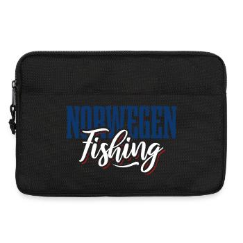 Norwegen Fishing - Angler Geschenk - Laptoptasche 13" - Schwarz - Vorne