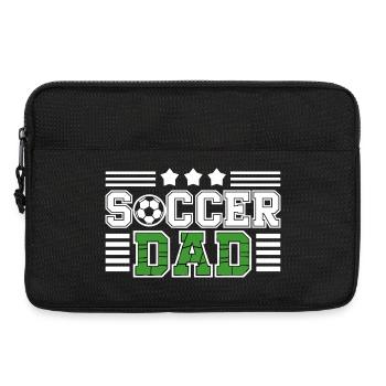 Soccer Father Pride Design avec un motif de balle - Sacoche pour ordinateur portable 13 pouces - noir - Devant