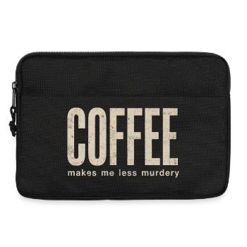 Coffee makes me less murderous - Laptop bag 13" - black - Front