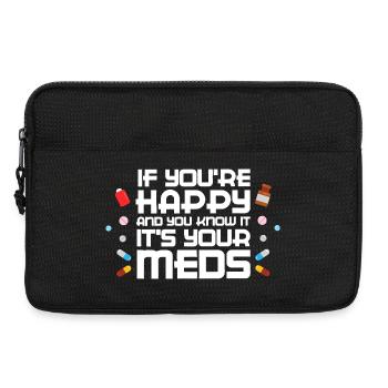Happy Meds Parodie-Druck - Laptoptasche 13" - Schwarz - Vorne