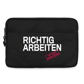 Ist Auch Keine Loesung Stempel Shirt - Laptoptasche 13" - Schwarz - Vorne