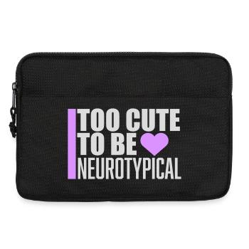 Too Cute To Be Neurotypical Lustig Autismus Logo - Laptoptasche 13" - Schwarz - Vorne