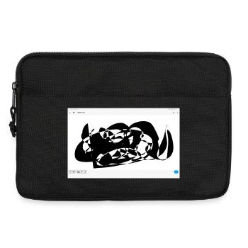 Schwarze Abstraktion Linienflug - Laptoptasche 13" - Schwarz - Vorne