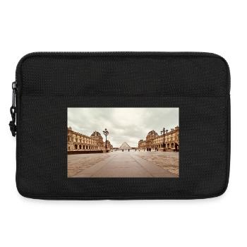 Pyramide du Louvre sur la place - Sacoche pour ordinateur portable 13 pouces - noir - Devant