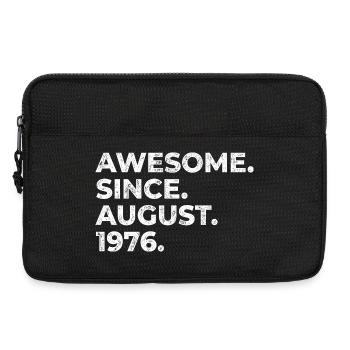 Awesome since August 1976 Geburtstag Geschenk - Laptoptasche 13" - Schwarz - Vorne