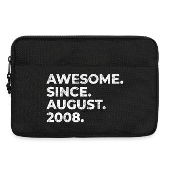 Génial depuis août 2008 cadeau d’anniversaire - Sacoche pour ordinateur portable 13 pouces - noir - Devant