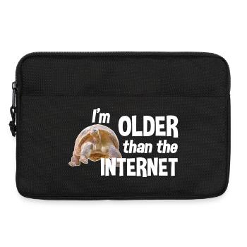 Je suis plus âgé qu’Internet - Tortue - Sacoche pour ordinateur portable 13 pouces - noir - Devant