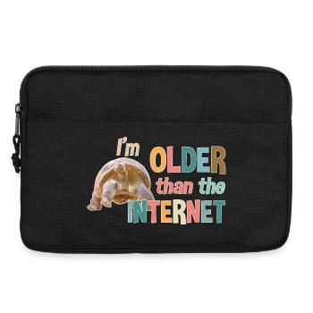 Je suis plus âgé qu’Internet - Tortue - Sacoche pour ordinateur portable 13 pouces - noir - Devant