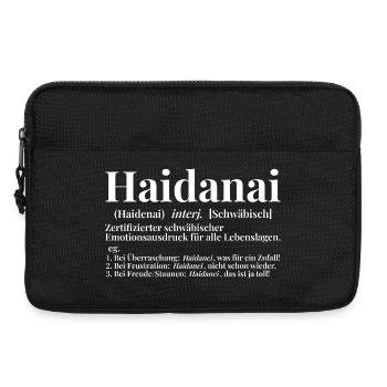Haidanai Schwäbisch Wörterbuch Definition - Laptoptasche 13" - Schwarz - Vorne