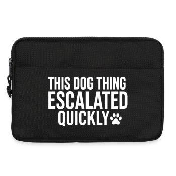 Diese Hundesache eskalierte schnell - Laptoptasche 13" - Schwarz - Vorne
