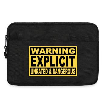 Avertissement explicite : Non classé & Danger. - Sacoche pour ordinateur portable 13 pouces - noir - Devant