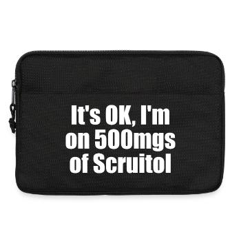 Très bien, je prendrai 500 mg de Scruitol. Merde - Sacoche pour ordinateur portable 13 pouces - noir - Devant