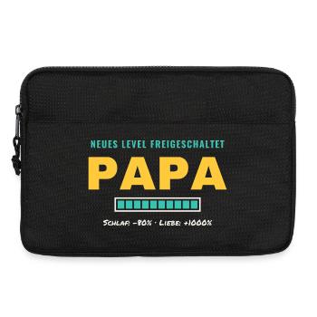 Papa – Neues Level freigeschaltet - Laptoptasche 13" - Schwarz - Vorne