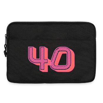 40. 40 JAHRE. 40. JAHRESTAG. 40-JÄHRIGES JUBILÄUM. - Laptoptasche 13" - Schwarz - Vorne