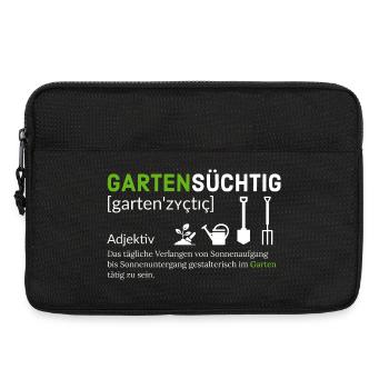 Gartensüchtig: Pflanzenliebhaber Design - Laptoptasche 13" - Schwarz - Vorne