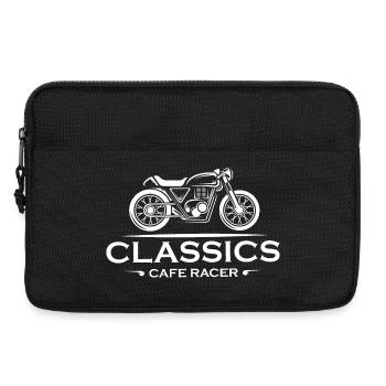 café racer symbol classic biker motorcycle retro - Laptop bag 13" - black - Front