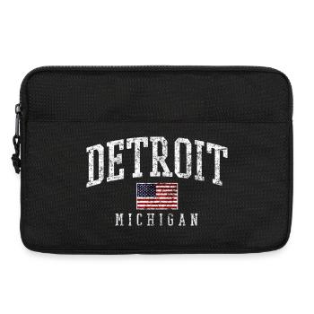 Detroit Flag Michigan Style - Laptop bag 13" - black - Front