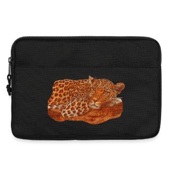 wunderschöne Raubkatze, Panthera pardus auf Ast - Laptoptasche 13" - Schwarz - Vorne