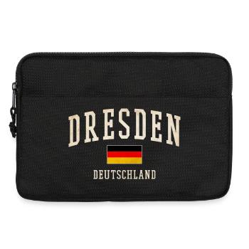 Dresden Flagge Vintage Design - Laptoptasche 13" - Schwarz - Vorne