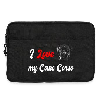 Ich liebe meinen Cane Corso Hund - Laptoptasche 13" - Schwarz - Vorne