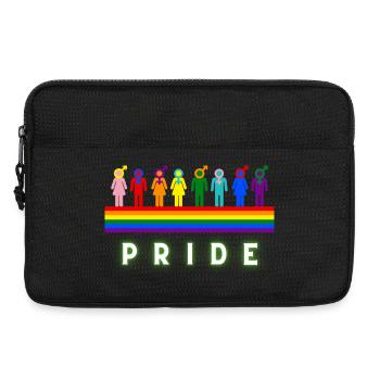 Pride Regenbogen LGBTQ Vielfalt Design - Laptoptasche 13" - Schwarz - Vorne