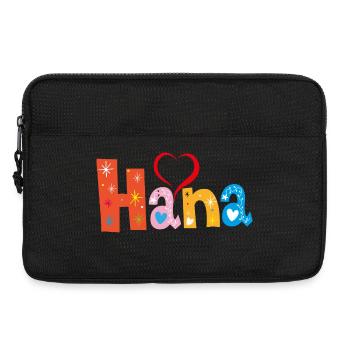 Personalisierter Hana-Name - Laptoptasche 13" - Schwarz - Vorne