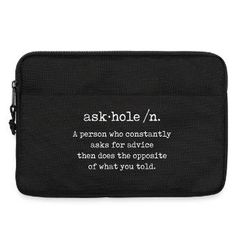 Trou d’askhole - Sacoche pour ordinateur portable 13 pouces - noir - Devant